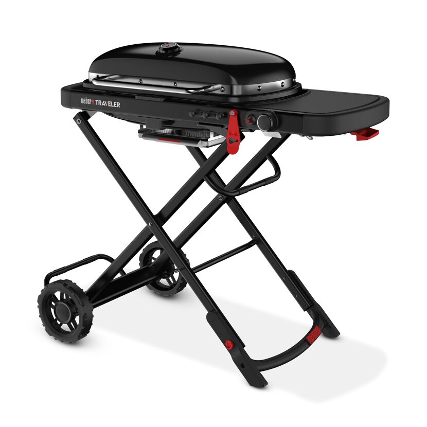 Tragbarer Gasgrill Weber Traveler Stealth schwarz