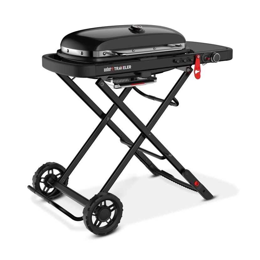 Tragbarer Gasgrill Weber Traveler Stealth schwarz