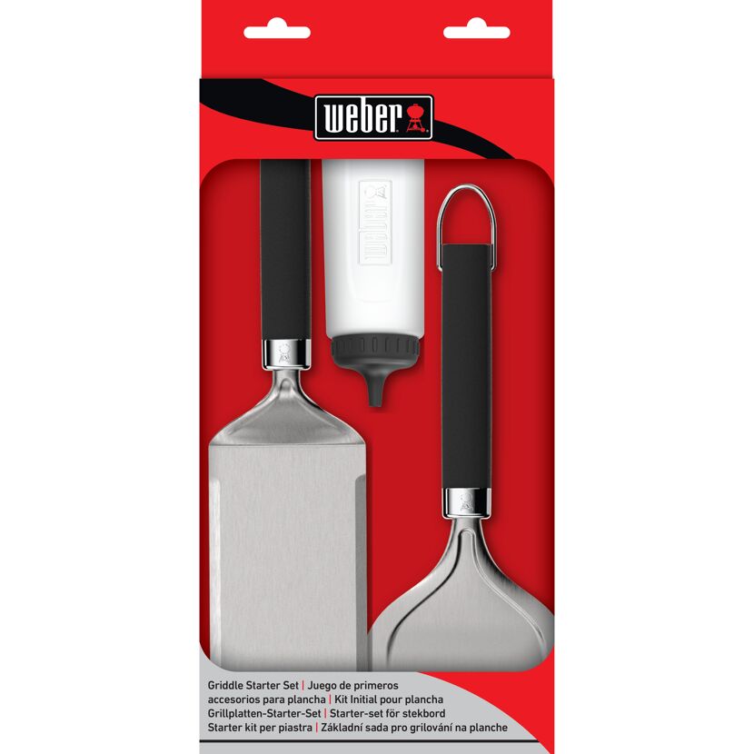 Weber Grillplatten-Starter-Set mit zwei Wendern und einer Spritzflasche