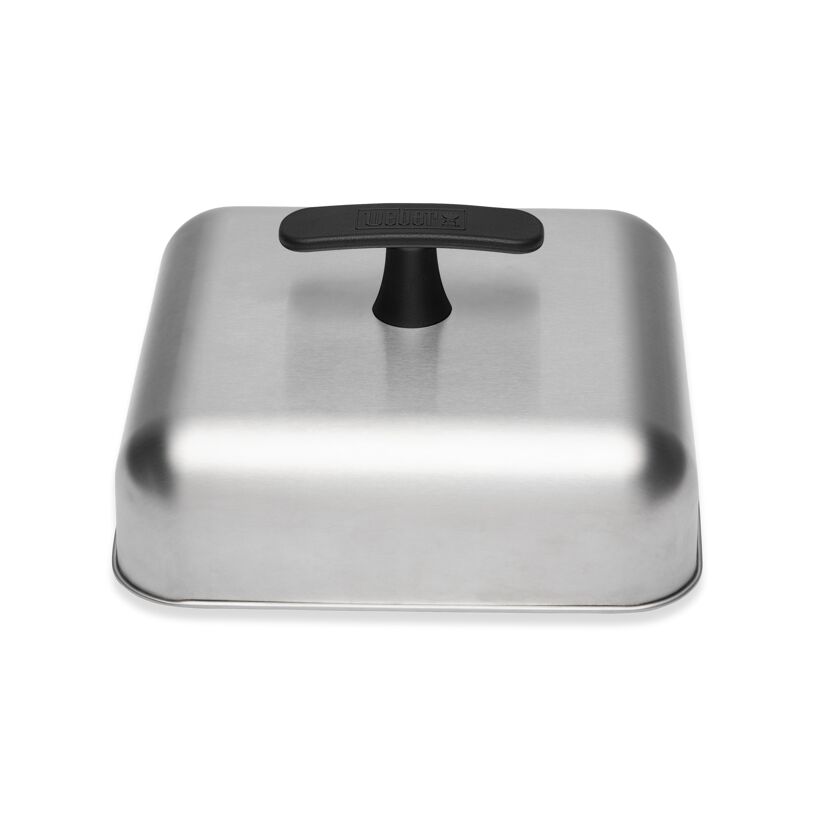 Weber Grillplatten-Haube aus Edelstahl mit schwarzem Griff