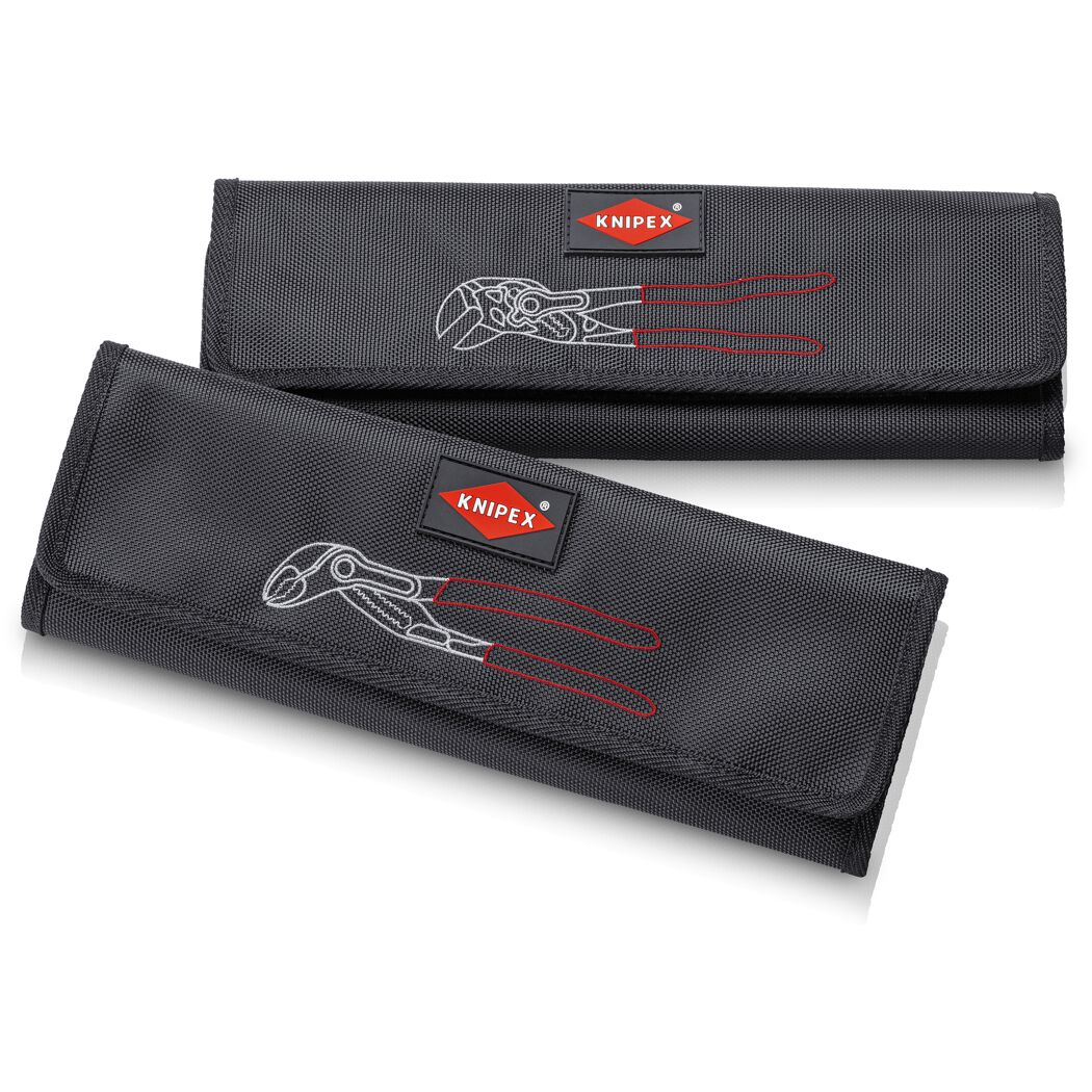 Zwei schwarze KNIPEX Cobra Etuis