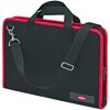 Schwarze Werkzeugtasche von Knipex mit rotem Rand und Tragegurt