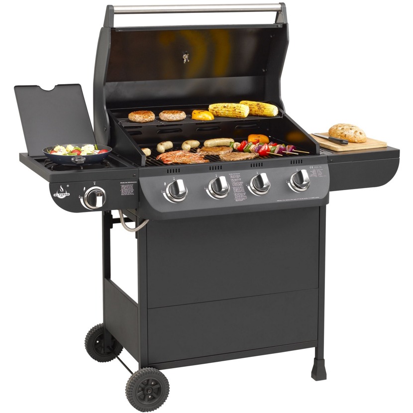 Gasgrill mit Grillgut