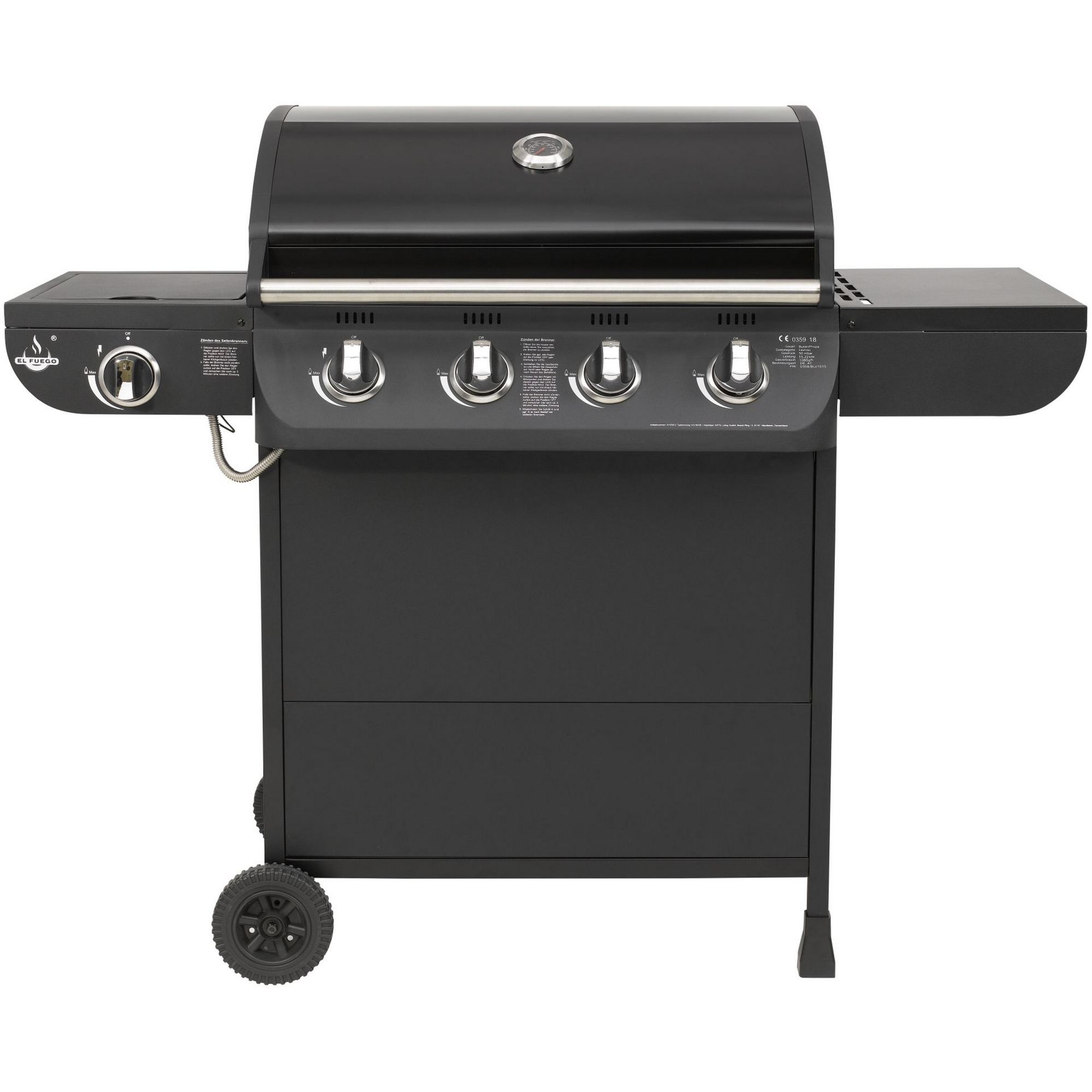 Gasgrill 'Columbus' schwarz 107,5 x 130 x 58,5 cm + product picture