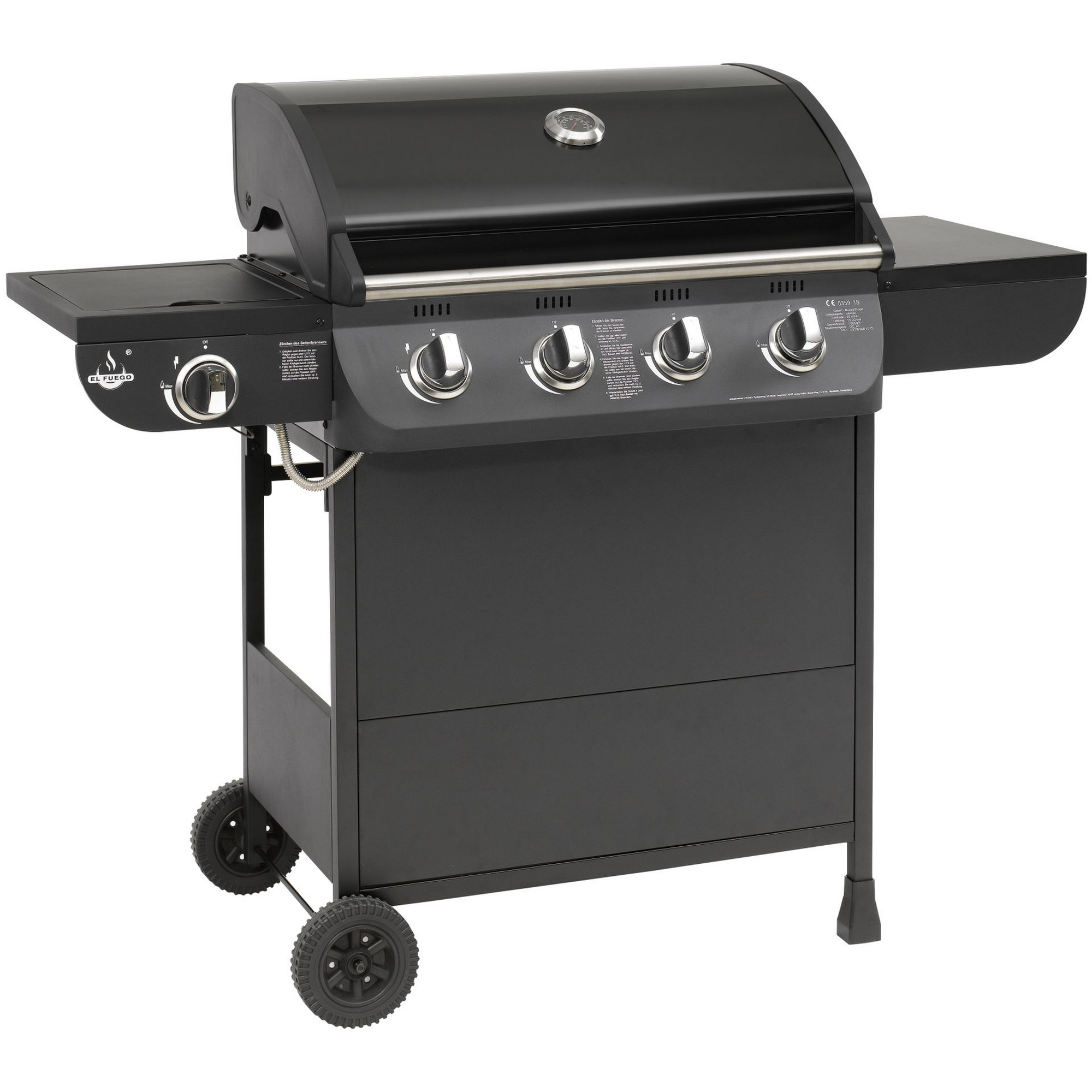 Gasgrill 'Columbus' schwarz 107,5 x 130 x 58,5 cm + product picture