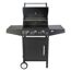 Gasgrill San Angelo mit drei Brennern und geöffnetem Deckel