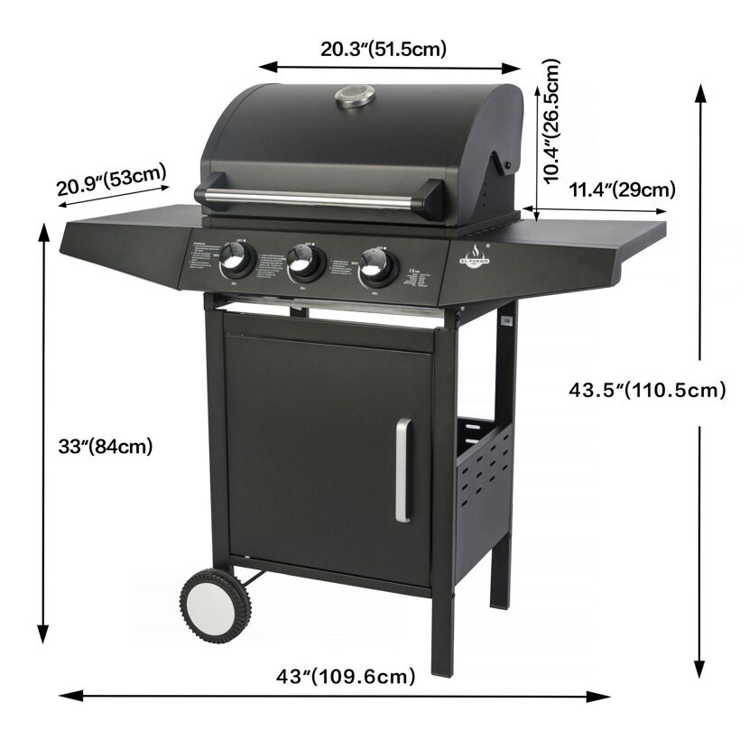 Gasgrill San Angelo mit 3 Brennern