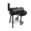Smoker- und Holzkohlegrill 'Edmonton' schwarz 121 x 124 x 66 cm