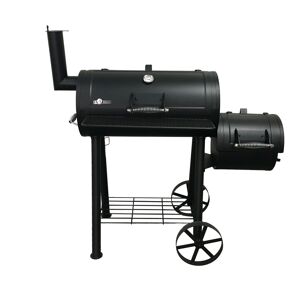 Smoker- und Holzkohlegrill 'Edmonton' schwarz 121 x 124 x 66 cm