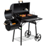 Smoker- und Holzkohlegrill 'Dakota' schwarz 122 x 132,5 x 66 cm