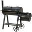 Smoker- und Holzkohlegrill 'Buffalo' schwarz 155 x 132 x 78 cm