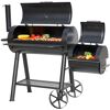 Schwarzer Smoker Buffalo El Fuego mit Grillgut