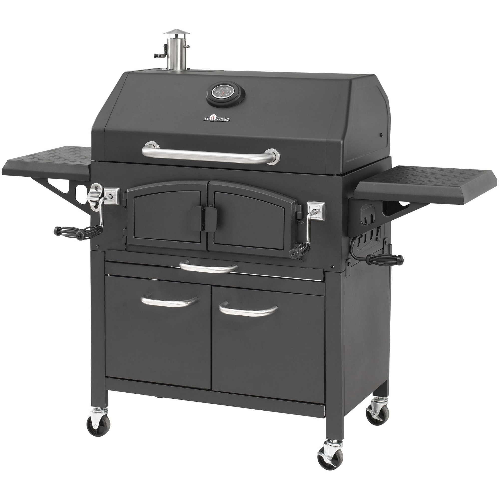 Holzkohlegrill 'Grand Ontario' schwarz 154 x 131 x 68,5 cm + product picture