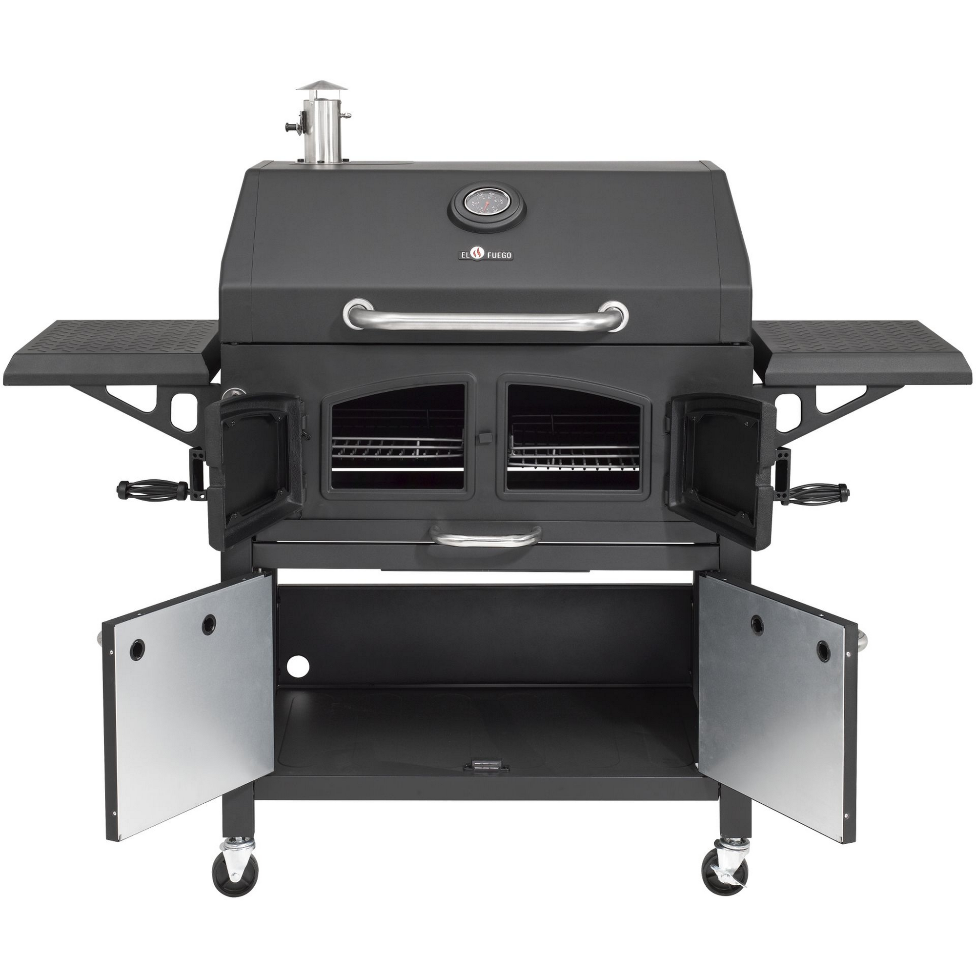 Holzkohlegrill 'Grand Ontario' schwarz 154 x 131 x 68,5 cm + product picture