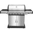 Großer Gasgrill mit sechs Brennern und Unterschrank