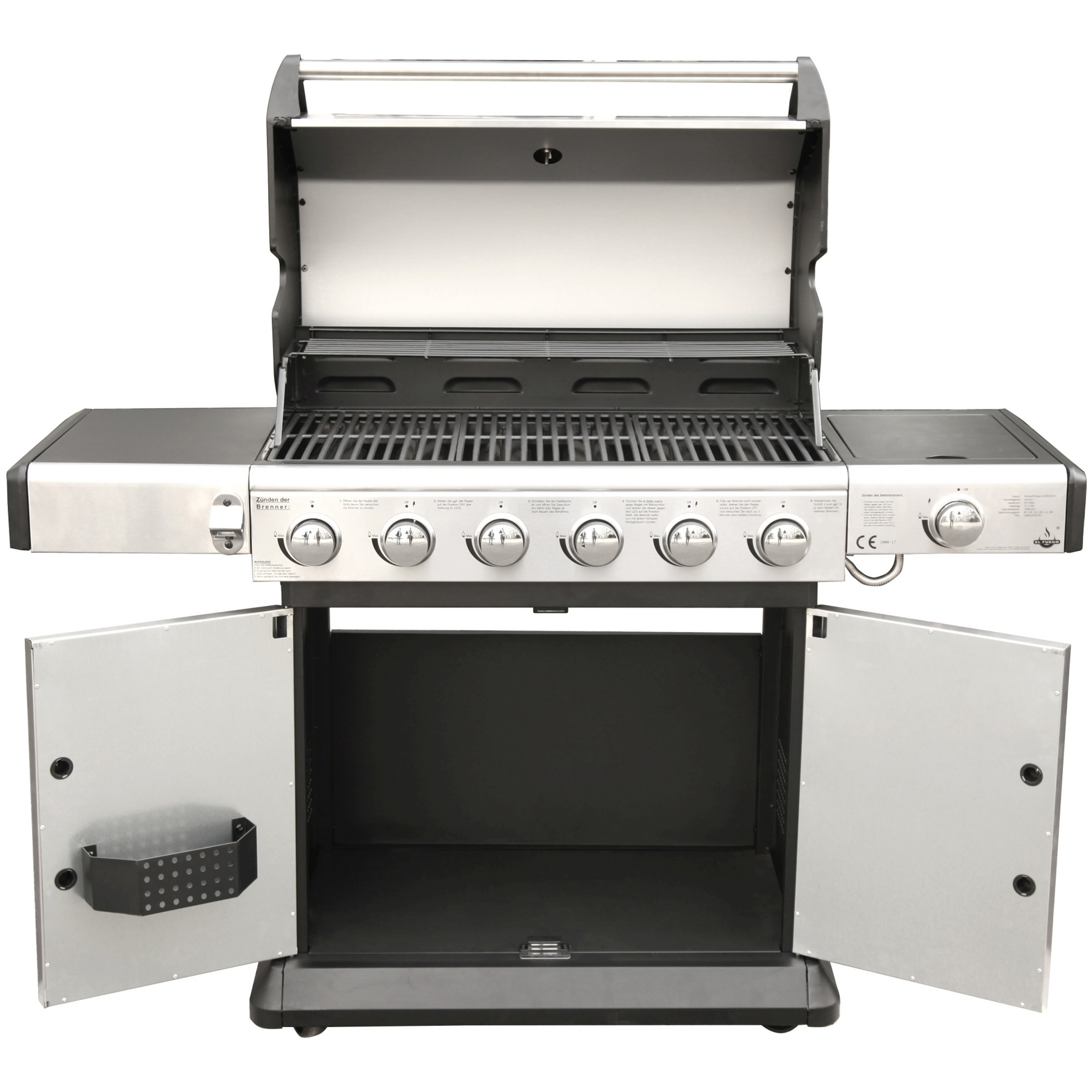Gasgrill 'Deluxe' schwarz/silber 112 x 148 x 56 cm + product picture