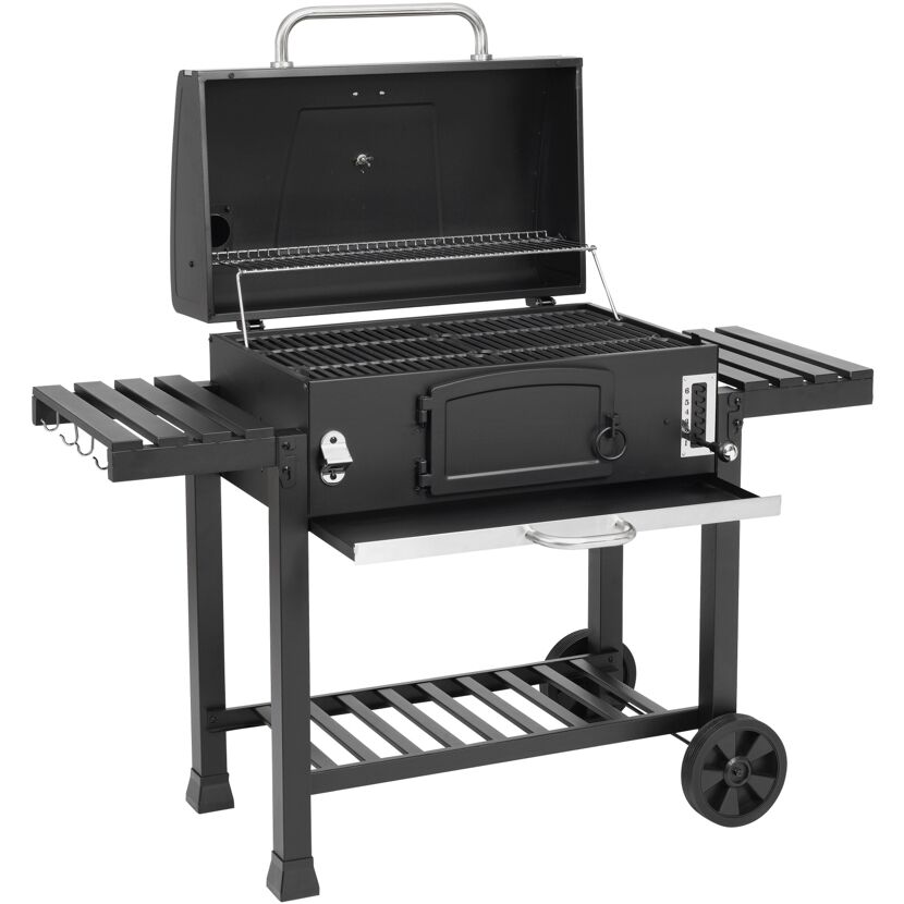 Schwarzer Holzkohle-Smoker Ontario XXL von El Fuego