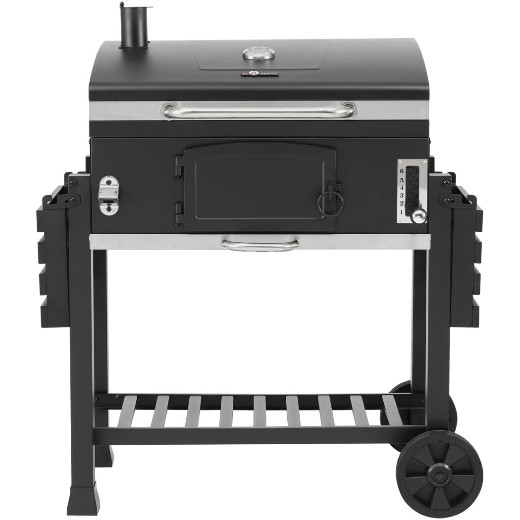 Schwarzer El Fuego Holzkohle Smoker Ontario XXL