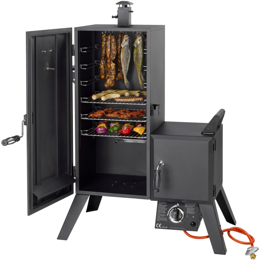 Gas-Smoker Portland mit Grillgut