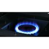 Blaue Gasflamme eines Gasgrills