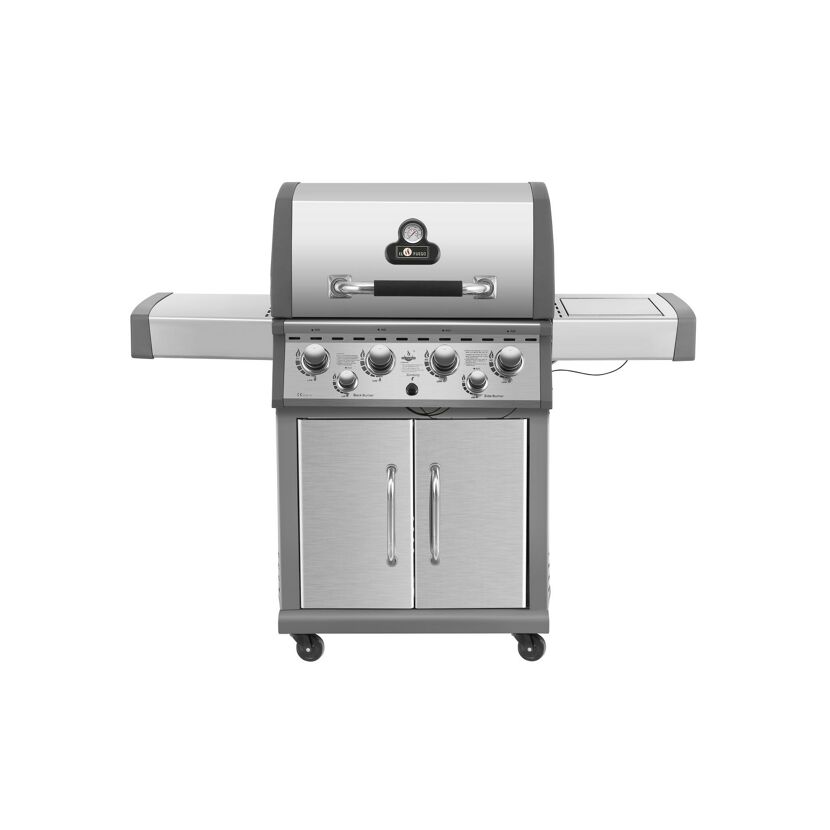 Gasgrill Concord mit vier Brennern und Seitenbrenner.