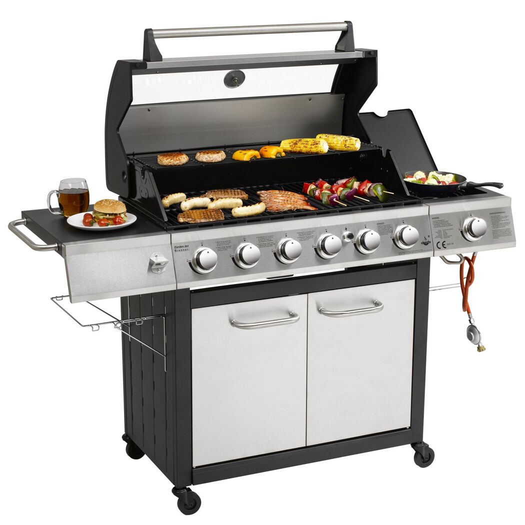 Gasgrill Long Beach von El Fuego mit Grillgut