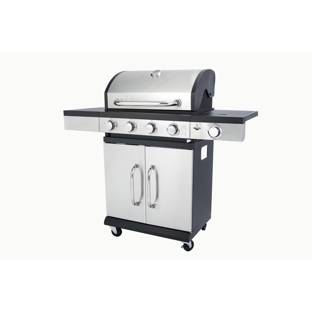 Gasgrill mit vier Brennern und Unterschrank