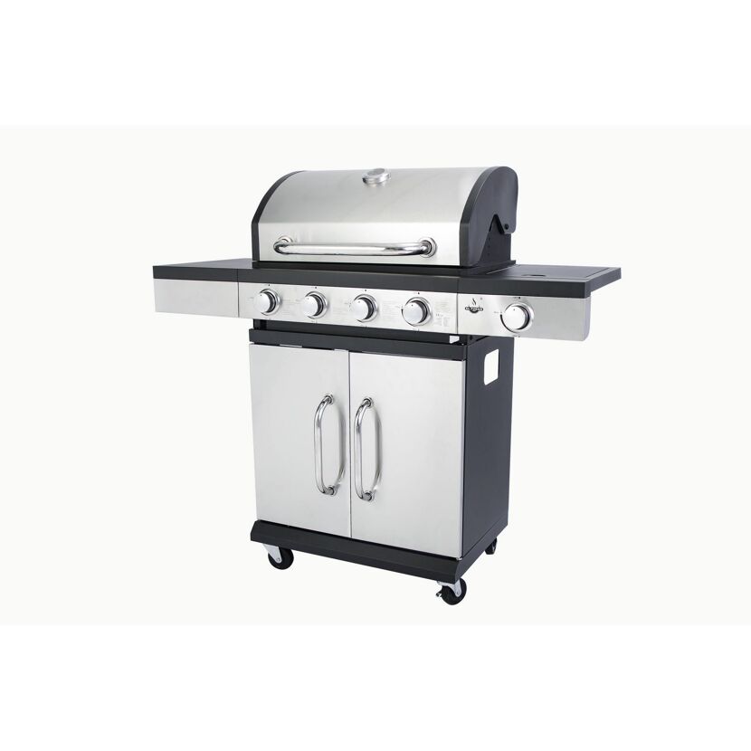 Gasgrill mit vier Brennern und Unterschrank