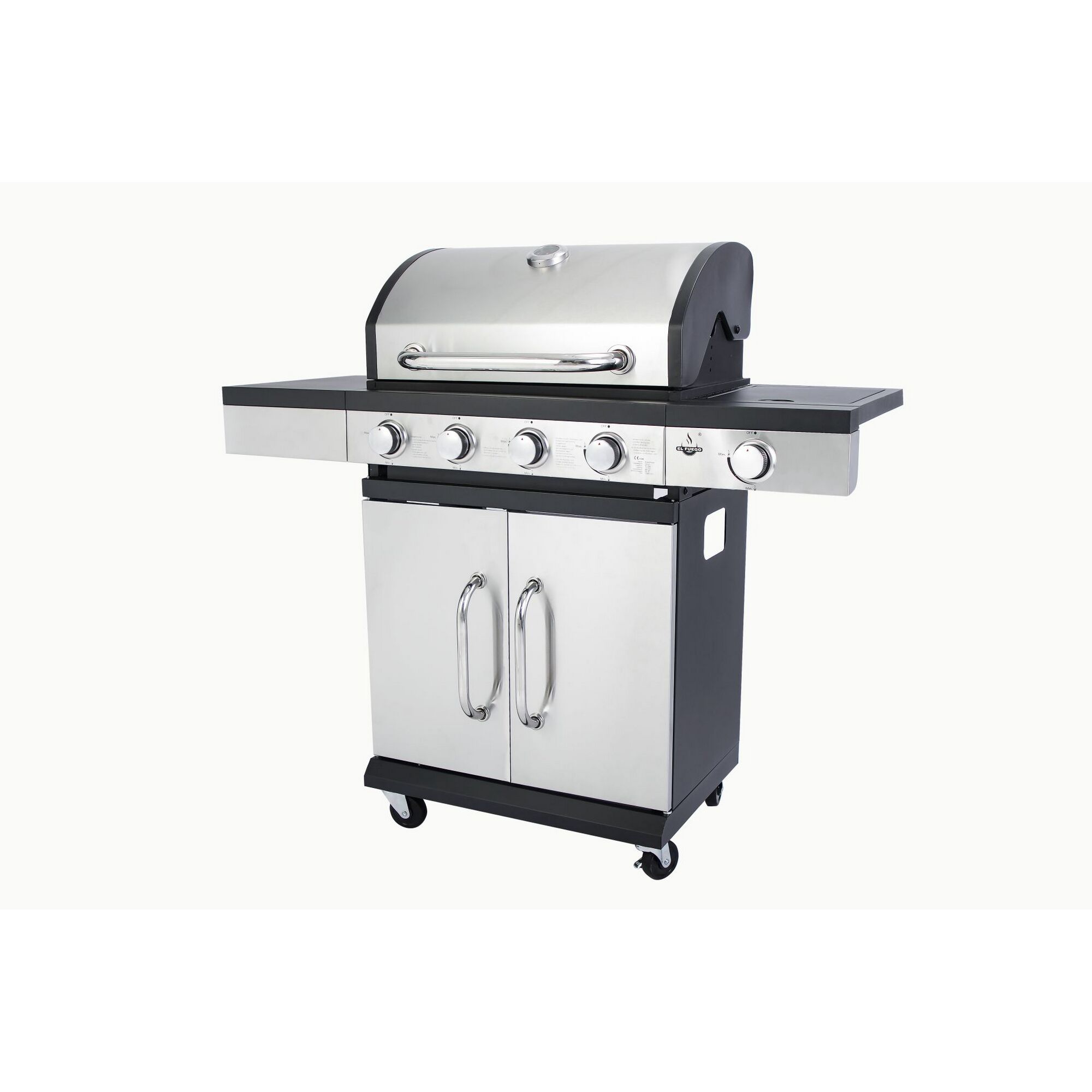 Gasgrill mit vier Brennern und Unterschrank