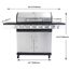 Gasgrill mit sechs Brennern, Seitenbrenner und Unterschrank