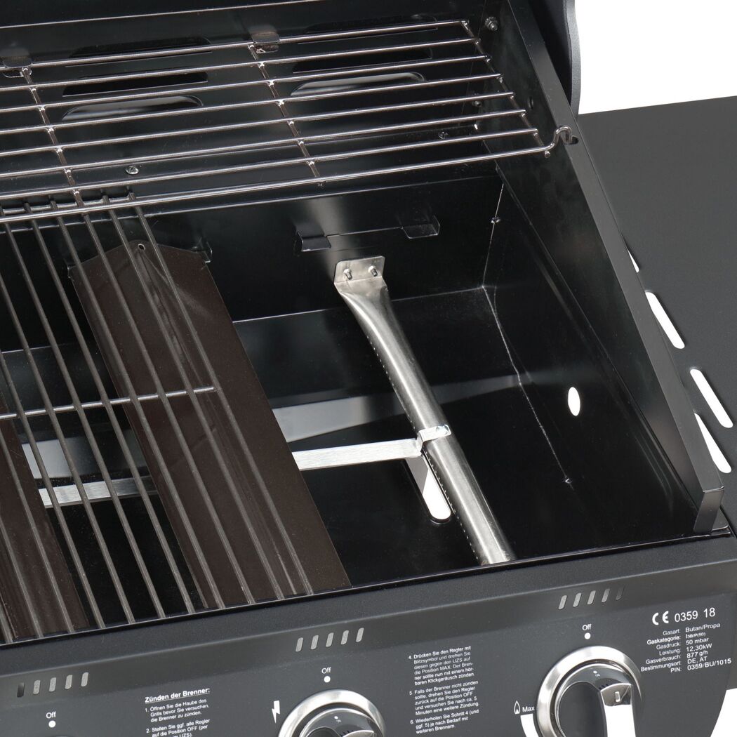 Gasgrill mit Brenner und Bedienungsanleitung
