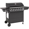 Schwarzer Gasgrill 'Columbus' mit sechs Brennern