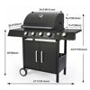 Gasgrill mit vier Brennern und Unterschrank