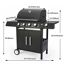 Gasgrill mit vier Brennern und Unterschrank
