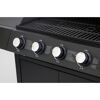 Gasgrill mit vier Drehreglern.