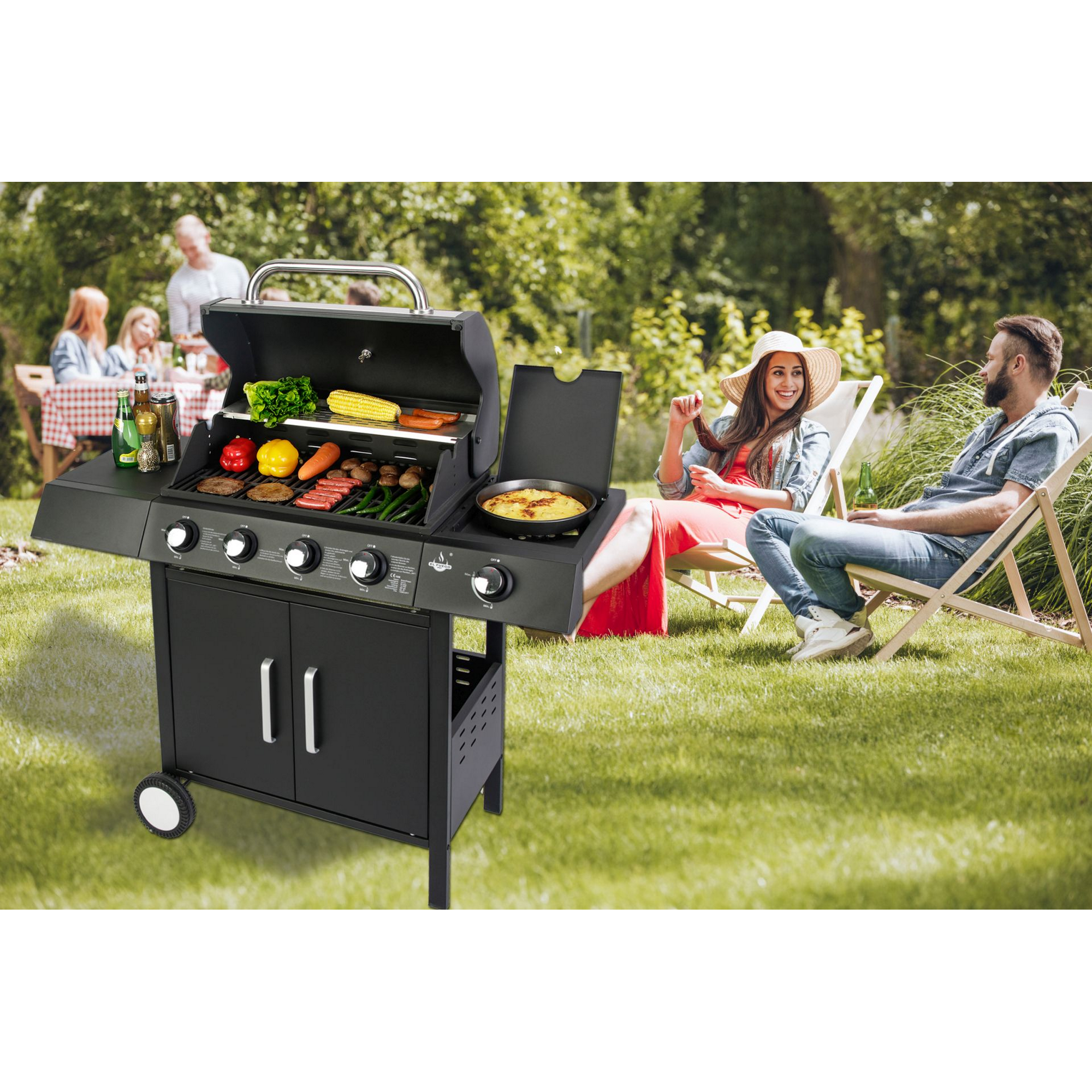 Gasgrill 'San Angelo' schwarz 110 x 120 x 48 cm + product picture