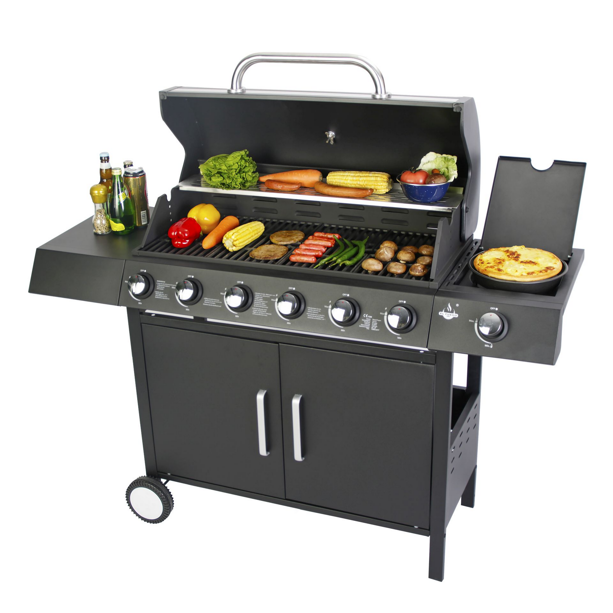 Gasgrill 'San Angelo' schwarz 110 x 141 x 48 cm + product picture