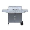 Gasgrill mit geschlossenem Deckel und Bedienfeld