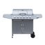 Gasgrill mit geschlossenem Deckel und Bedienfeld