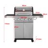 Gasgrill SunsetBeachEF, Edelstahl mit Maßen