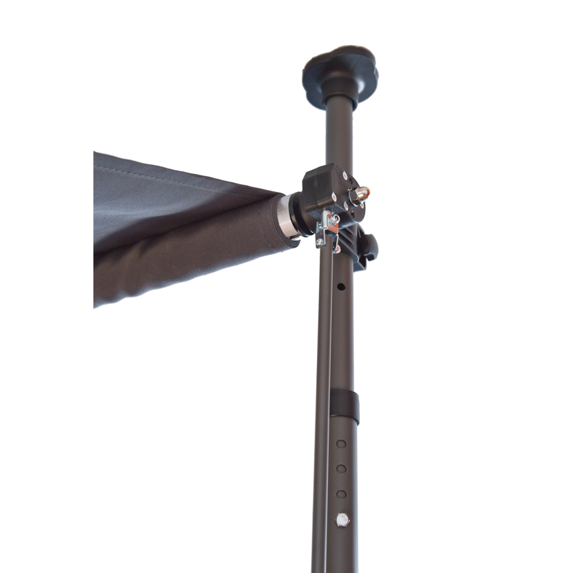 Klemmmarkise mit Volant 350 x 120 cm
