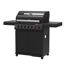 Schwarzer Gasgrill mit sechs Drehreglern