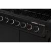 Schwarzer Gasgrill mit Bedienknebel