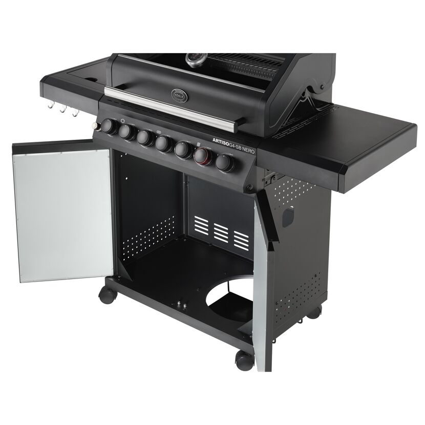 Gasgrill Rösle Artiso Nero mit geöffneten Türen