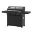 Schwarzer Gasgrill mit sechs Brennern