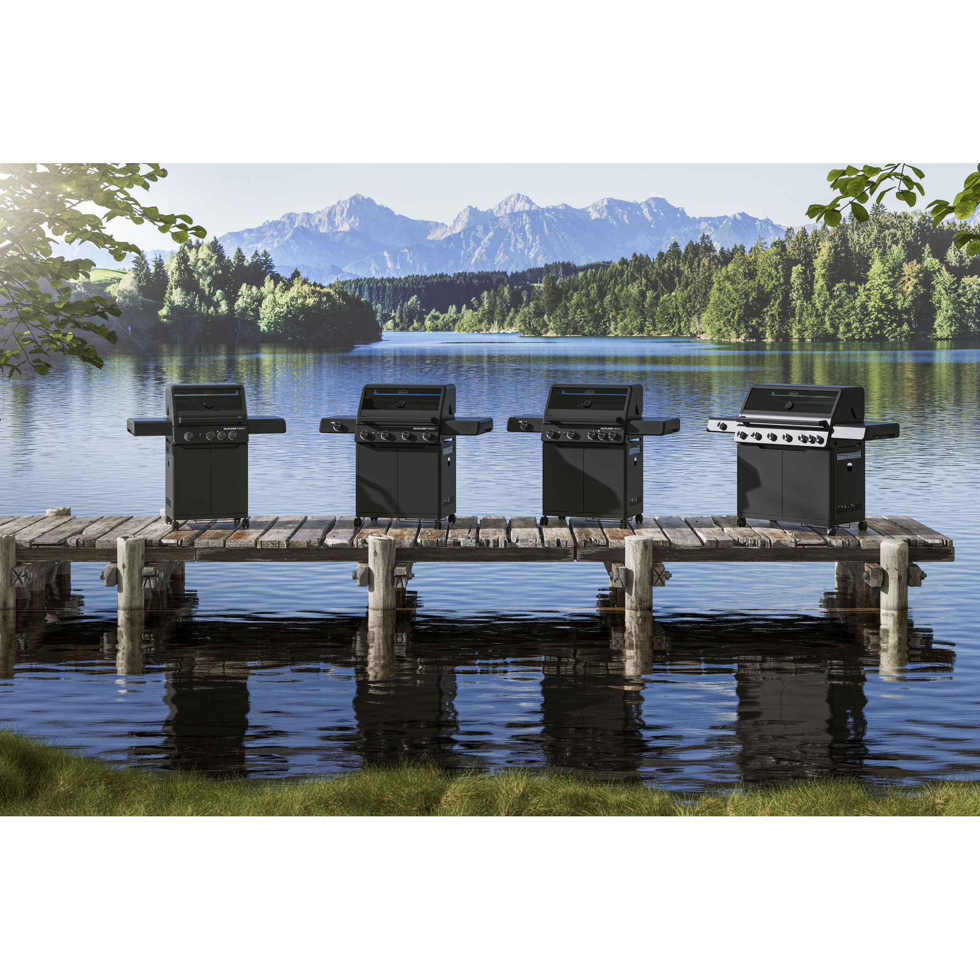 Gasgrill 'Allflame Prime 4' schwarz 138 x 118 x 61 cm
