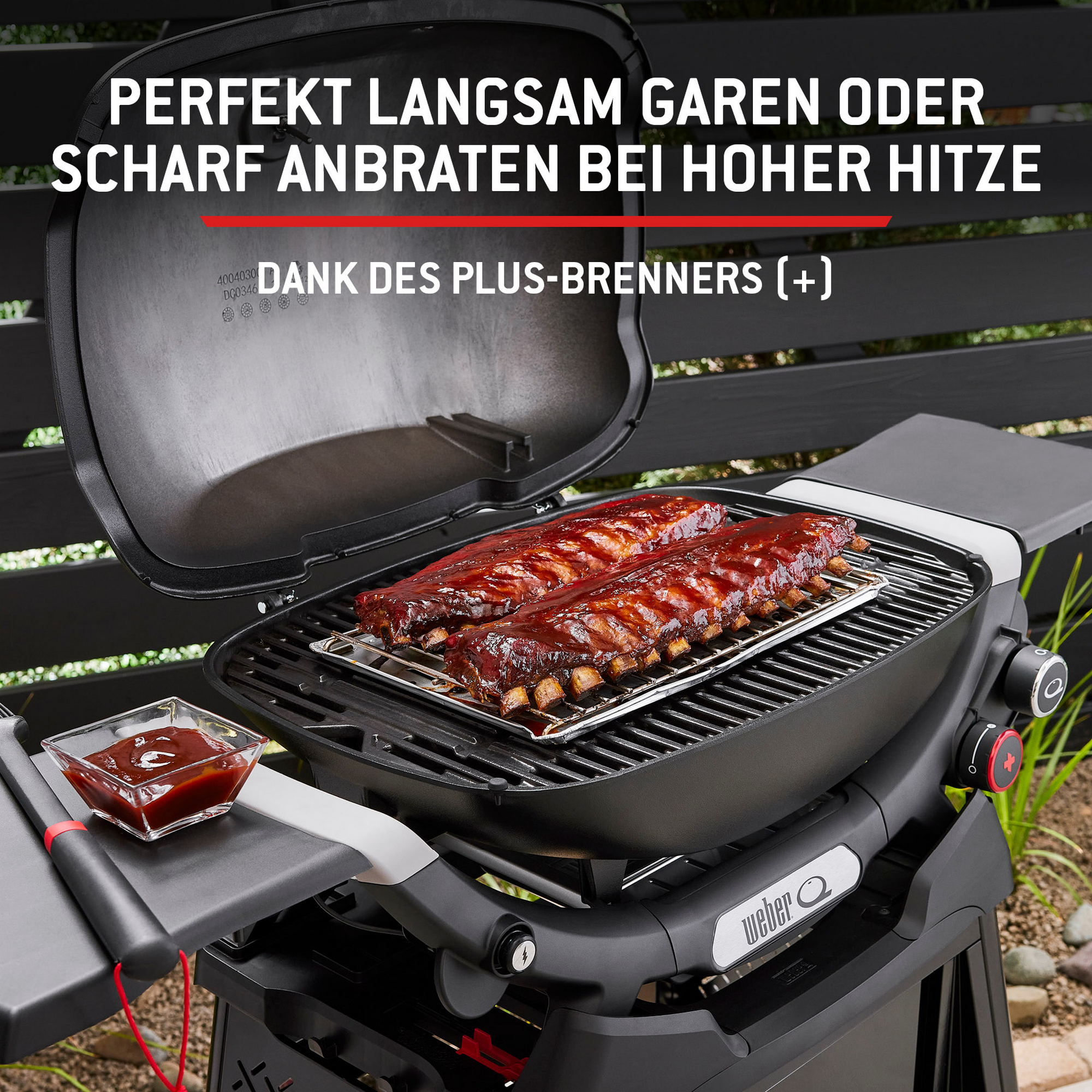 Gasgrill mit Rollwagen 'Q2800N+' schwarz