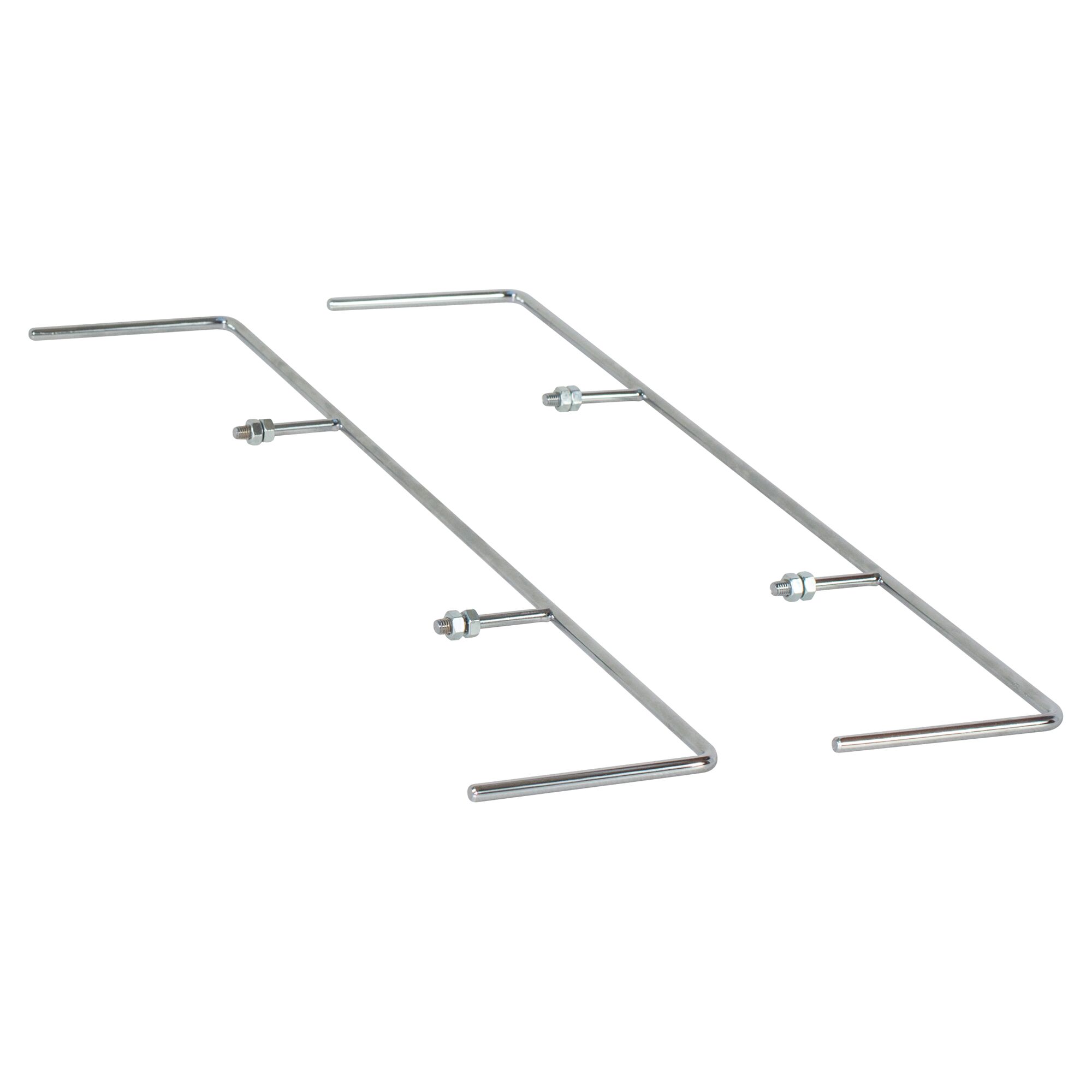 Zwei verchromte Relings für Elektrogrill
