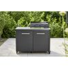 Gasgrill mit Unterschrank und Rollen
