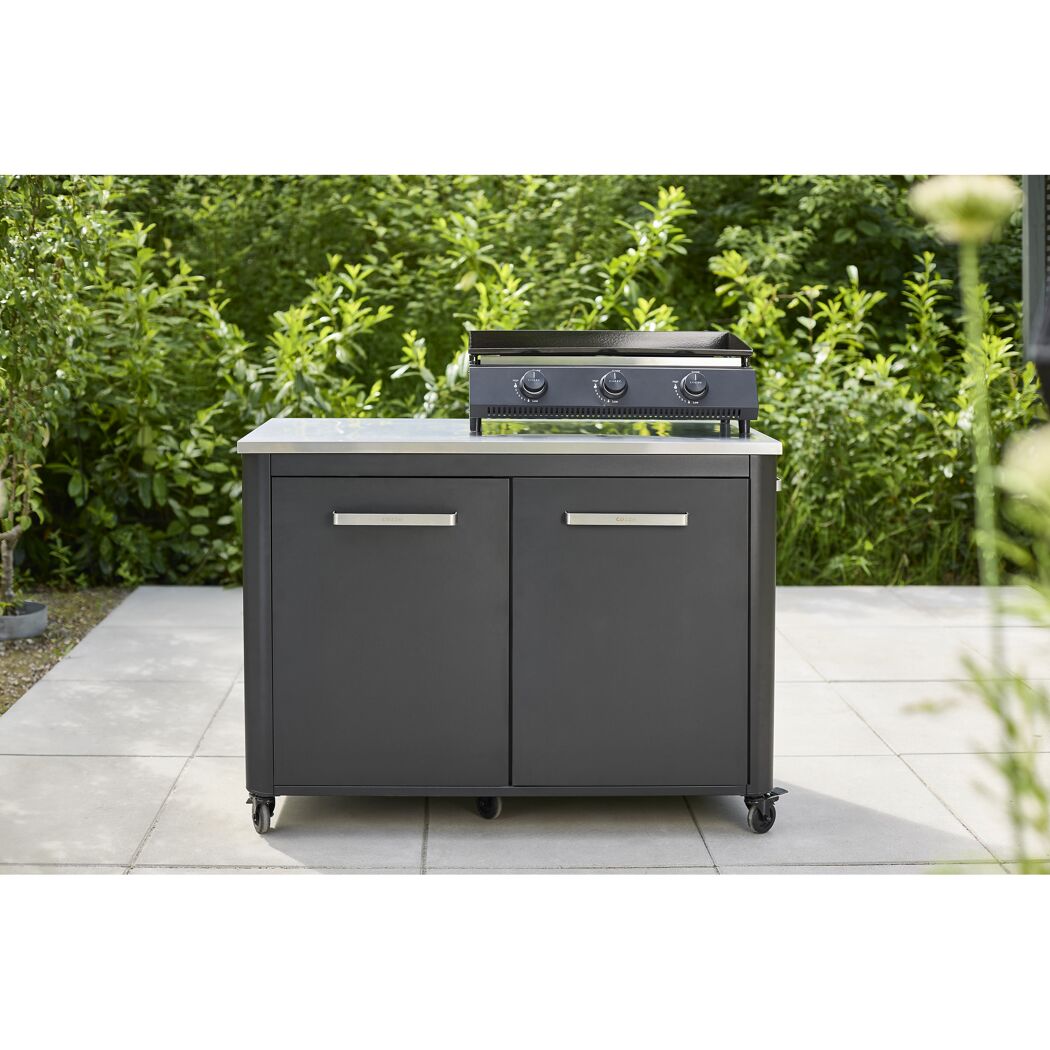 Gasgrill mit Unterschrank und Rollen